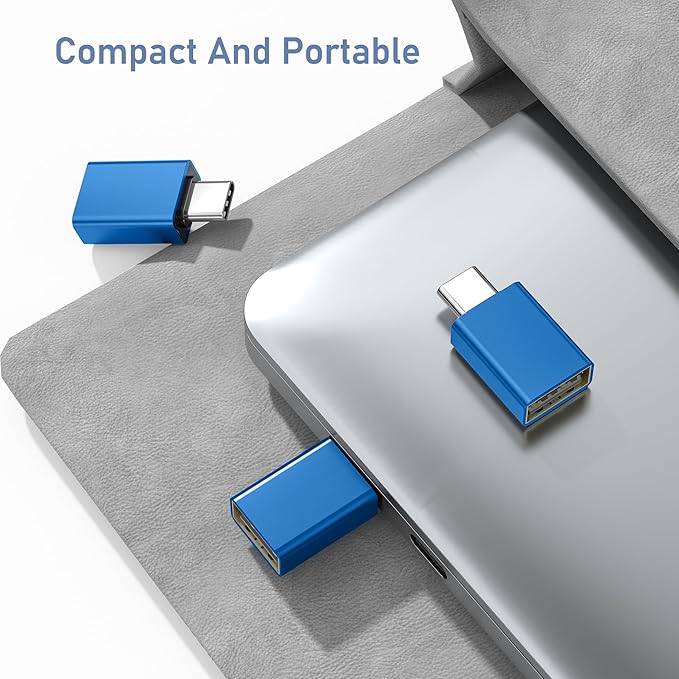 Basesailor USB C to USB Adapter 3Pack,USBC Male to USBA 3.0 Female OTG Adapter,Type C Thunderbolt 5 4 3 Converter for iPhone 17 16 15 Max,MacBook Pro Air,Mac,iPad,Microsoft Surface,Samsung Galaxy S25