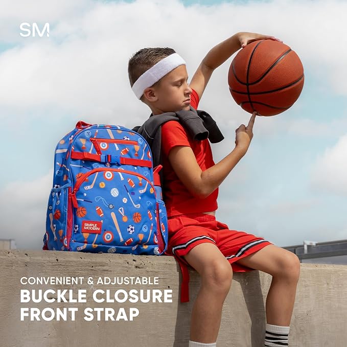 Simple Modern Large Kids Backpack for School Girls and Boys | Elementary Backpack for Teen | Fletcher Collection | Kids - 16" tall | Confetti