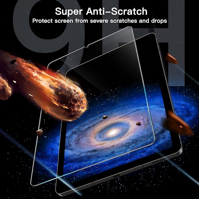 JETech Screen Protector for Samsung Galaxy Tab S6 Lite (10.4 Inch, 2024/2022/2020 Model) with Easy Installation Frame, 9H Tempered Glass Film, HD Clear, 2-Pack