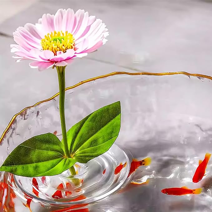 2025 Creative Floating Flower Arrangement Holder, Clear Acrylic Floral Bowl Stem Holder, DIY Floating Centerpiece Bouquet Holders, PVC Flower Float for Weddings, Parties & Fish Tanks (10, L)
