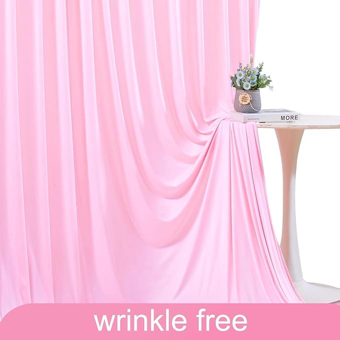 Pink Blue Backdrop Curtains for Gender Reveal Boy or Girl Parties Wrinkle Free Photo Curtains Backdrop Drapes Fabric Decoration for Birthday Party Baby Shower 5ft x 7ft,2 Panels