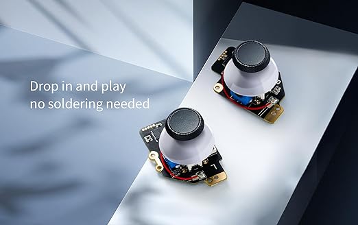 GuliKit Analog Joystick For Steam Deck LCD (Type A&B), Hall Effect No Drift Electromagnetic Thumbstick Replacement, No Soldering, One-Key Calibration, Right & Left Repair Kit with Caps(Not Fit OLED)