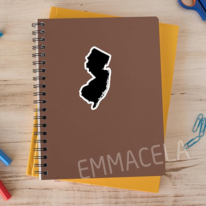 (3PCS) New Jersey State Map Stickers, US State Stickers - Waterproof Vinyl Decals for Tumblers, Water Bottles, Laptops, Books, Scrapbooks, Great for New Jersey Lovers 3 x 1.7 Inch