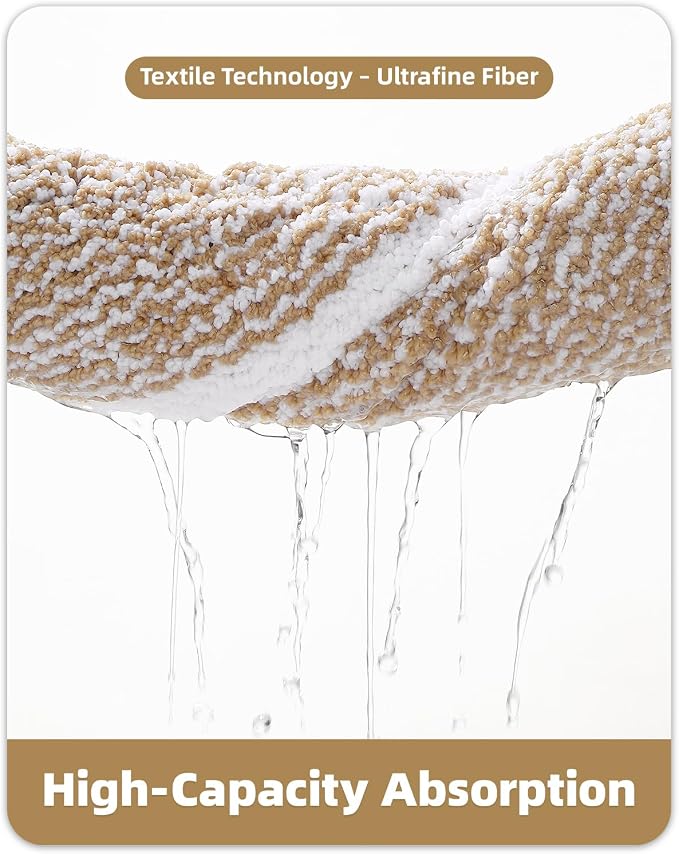 Color&Geometry Simple and Stylish Large Bath Mats for Bathroom Non Slip, 24"x36" Khaki Bathroom Rugs, Absorbent, Soft, Washable, Microfiber Bath Rug Shower Mat Outside Shower