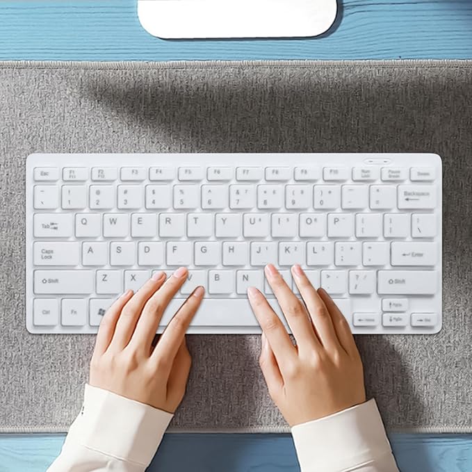 Compact Quiet Keyboard for Laptop, USB Lightweight Keypad - Portable Ultra-Slim Typing Device for Laptop Tablet Men Women