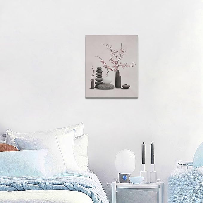 Zen Wall Art Zen Bathroom Pictures Wall Decor Spiritual Canvas Prints Meditation Decorations Painting Framed Artwork Office Home Spa Yoga Decor For Bedroom Dining Living Room 20"x24"