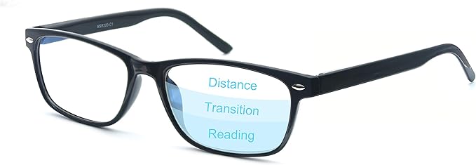 MODFANS Progressive Multifocus 2.0 Reading Glasses,Blue Light Blocking Glasses,Anti-Glare,Anti-Eye Fatigue,UV Protection for Computer/TV/Tablet/Phone,Readers with Comfort Sping Hinge