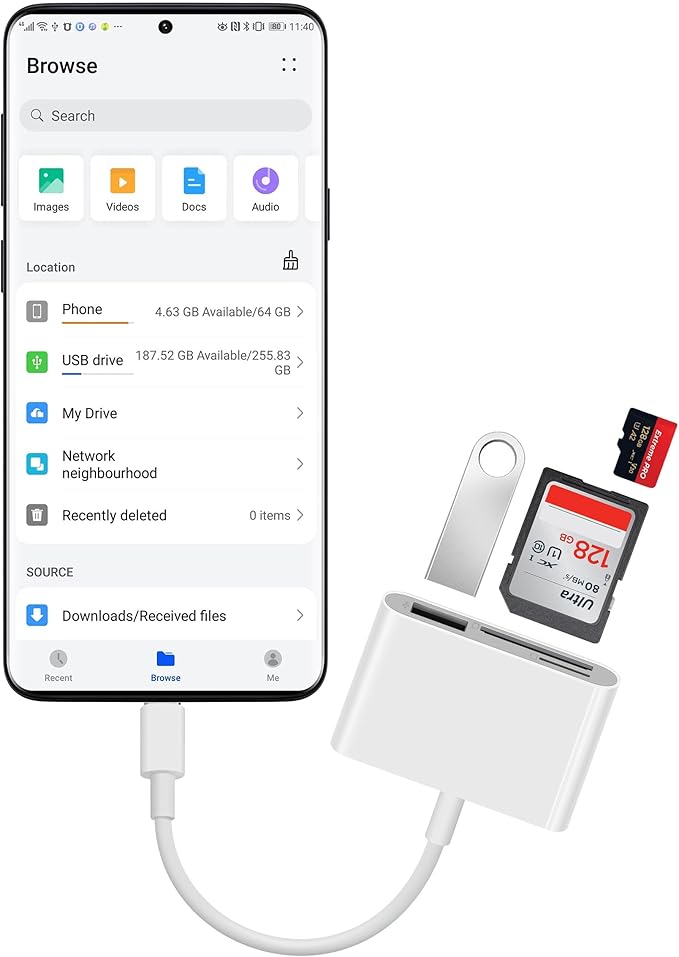 USB C SD Card Reader for iPhone 15 16 iPad Mac 3 in 1 USB-C Memory Trail Camera Card Adapter with Dual Slots & USB Port for Mac MacBook Pro/Air/Mini Android Laptop More USBC Typec Devices