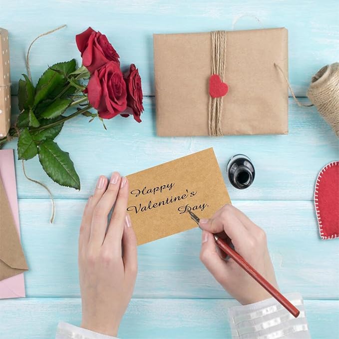 2 x 3.5 Plain Tan Kraft Business Cards Set of 200 - Brown Craft Cardstock - Create Business Cards, Thank You Packaging Insert, Gift Favor Tag, Paper Craft - Stamp, Write, Draw, DIY Card Making