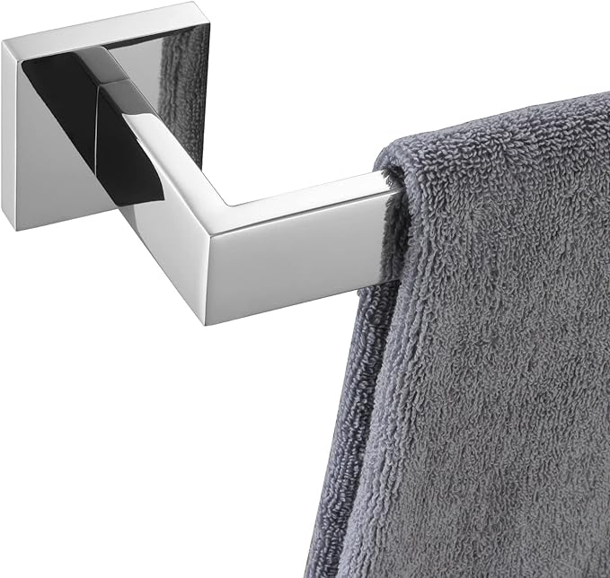KOKOSIRI 36-Inch Single Towel Bar, Bathroom Kitchen Towel Holder, Wall Mounted SUS304 Stainless Steel Towel Rack, Polished Chrome, B4003CH-L36