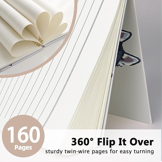 LIANGW Funny Husky Notebook Journal Gifts for Women & Men, Gifts for Husky Lovers Notebooks, Funny Gifts for Coworkers, Hardcover Spiral Notebook 5.5x8.3 Inch