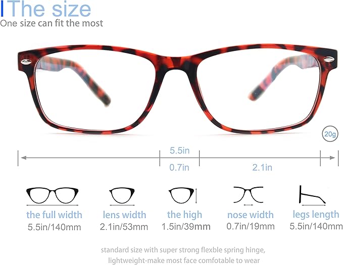 MODFANS Progressive Multifocus 3.0 Reading Glasses,Blue Light Blocking Glasses,Anti-Glare,Anti-Eye Fatigue,UV Protection for Computer/TV/Tablet/Phone,Readers with Comfort Sping Hinge