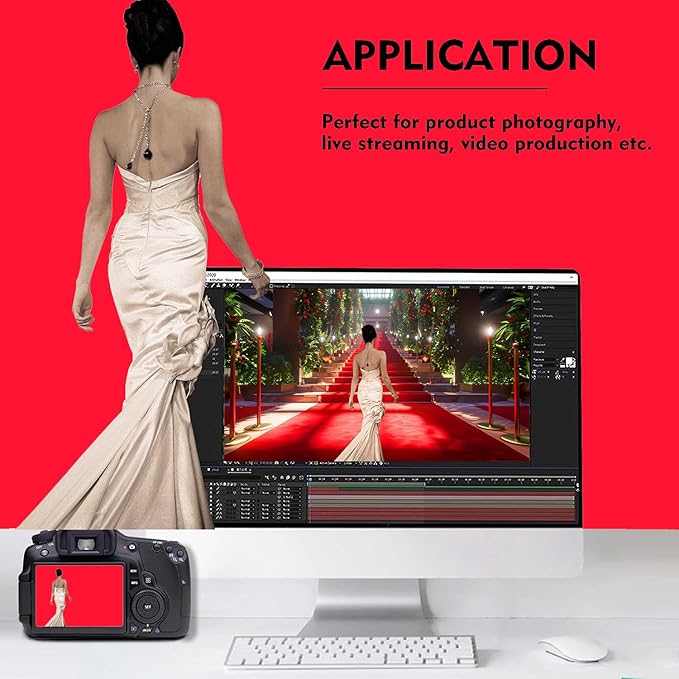 Red Photo Backdrop for Photoshoot, Red Photography Backdrop for Portraits, Fabric Background for Product Photography and Video Creation 3FTx5FT