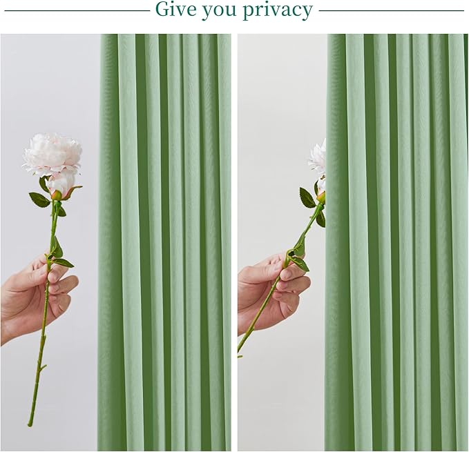 8 Panels Sage Green Backdrop Curtain for Parties Wrinkle Free Dark Green Photo Curtains Backdrop Drapes Fabric Decoration for Weding Baby Shower Birthday Party Photography 40ft(W) x 10ft(H)