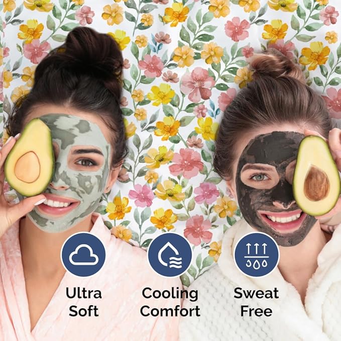 Floral Sheets - Watercolor Floral Bed Sheet Set - 1 Flat, 1 Fitted & 2 Pillowcases w/ Deep Pockets - Comfy, Wrinkle & Fade Free Boho Botanical Bedding - Soft, Breathable and Cooling - King Size New