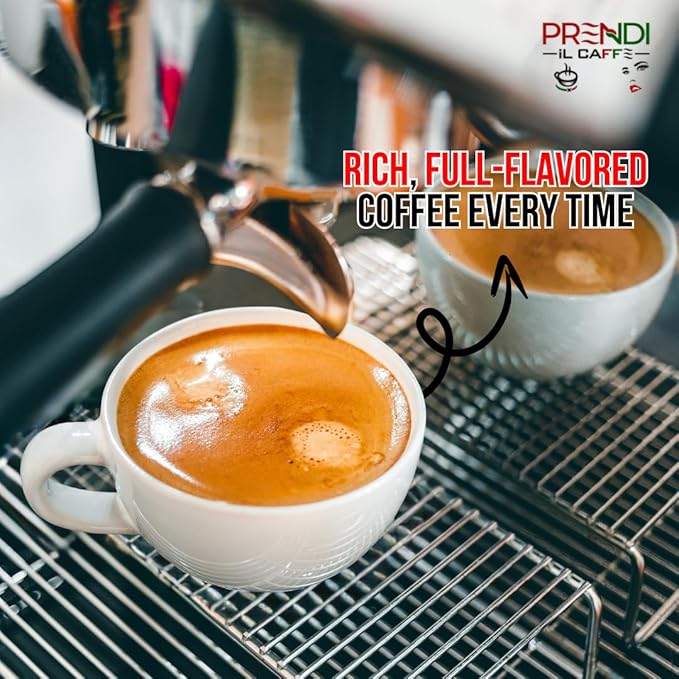 ESE Pod Espresso Machine – Spinel Pinocchio Coffee Maker for 44mm Paper Pods, Made in Italy, Compact Automatic Espresso Machine for Home & Office, Includes 150 Free ESE Pods (100 Classic + 50 Decaf)