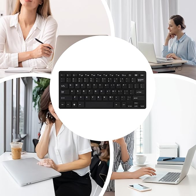 Compact Quiet Keyboard for Laptop, USB Lightweight Keypad - Portable Ultra-Slim Typing Device for Laptop Tablet Men Women