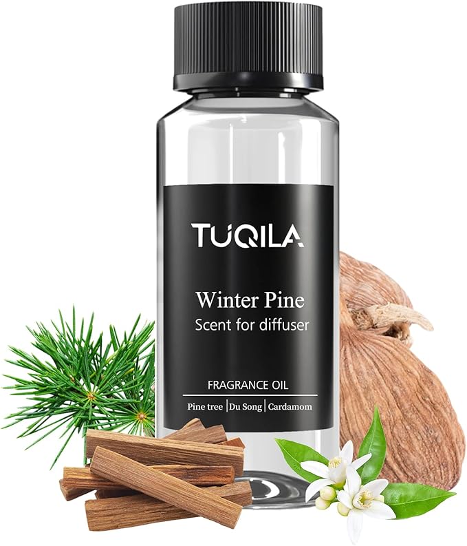 Tuqila Hotel Waterless Diffuser Oil Winter Pine, Essential Scent Oil Usage Cold Air Waterless Diffuser, Luxury Scents Oils Fragrance Bottle120 ML Home Natural Flavour