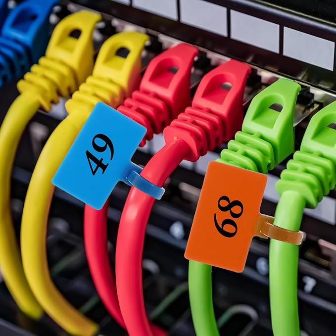 100pcs Zip Tie Tags Cable Labels Tags Nylon Cable With Label Tag Marker Ties Wire Self Locking Plastic Cords Straps Mark Cord Multi Color Electronic Identification Power Marking Label for Organizing