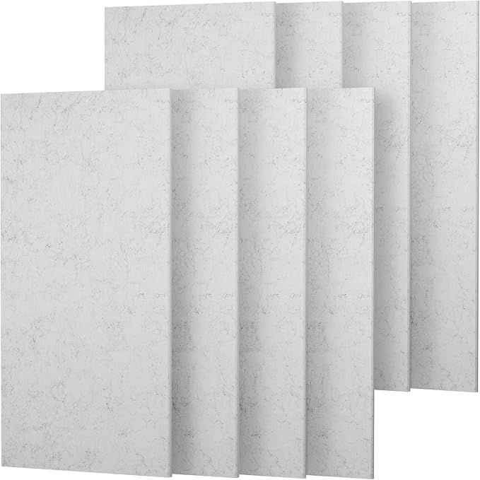 TONOR 8PCS Acoustic Panels, 47.2″ x 23.6″ x 0.35″, Full Self-Adhesive Soundproof Wall Panels, Sound Absorbing Panels for Noise and Echo Reduction, Acoustic Treatment for Studio, Home, Office, Grey