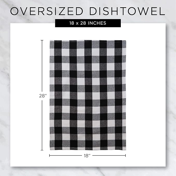 DII Cotton Dish Towel Set Damask Print, 18x28, Nautical Blue, 2 Count