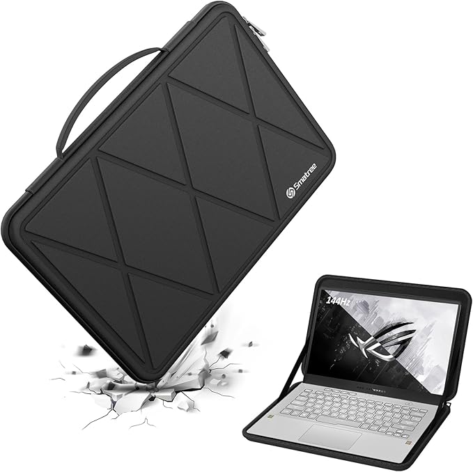 Smatree Hard EVA Protective Sleeve Case Compatible for 14 inch ASUS 2021 ROG Zephyrus G14 GA401QM-XS98Q-WH, Chromebook Flip CX3 CX3400, ASUS L410 Waterproof and Anti-Shock Bag (X8251)