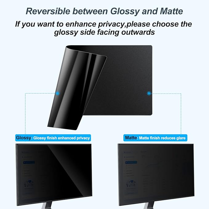 JEAPKA [2-Pack] 23 Inch Privacy Screen for Monitor Computer Screen Privacy Filter for 16:9 Widescreen Monitor Desktop PC Monitor Privacy Film Monitor Privacy Shield and Anti-Glare Protector