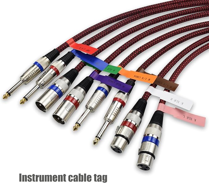 Charging Cable Label Tags, Electrical ID Wire Cords Marker, 8 Color 240pcs, Write and Print, Waterproof, for Computer, Ethernet, Speaker and Phone Wire Management Sticker