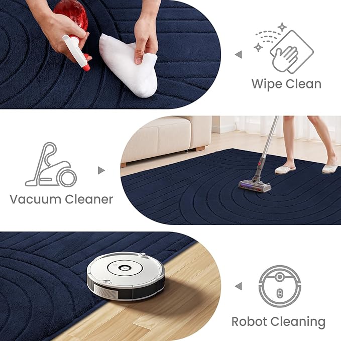 Sour Lemon 6x9 Area Rugs for Living Room,Soft Large Area Rug Modern Annualrings Rugs Machine Washable Area Rug,Non-Slip Rug Carpet for Bedroom Under Dining Table Home Office Decor
