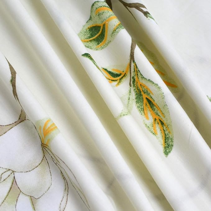 FADFAY White Floral Duvet Cover Set 100% Cotton Farmhouse Bedding with Hidden Zipper Closure 3 Pieces, 1duvet Cover & 2pillowcases,Full Size