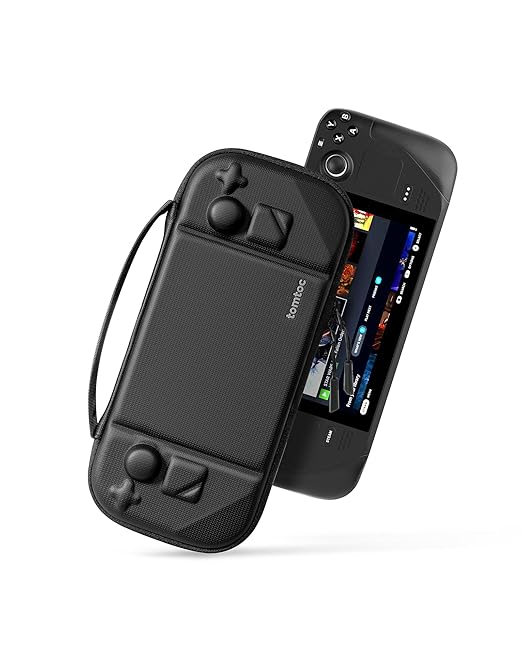 tomtoc Carrying Case Compatible with Steam Deck/OLED, Protective case, Hard Portable Travel Carrying bag for Steam Deck Console, Shockproof, Travel friendly, Black