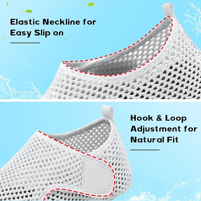 Scurtain Barefoot Water Shoes for Women Men Beach Swim Aqua Socks Summer Quick-Dry Sandals Slippers