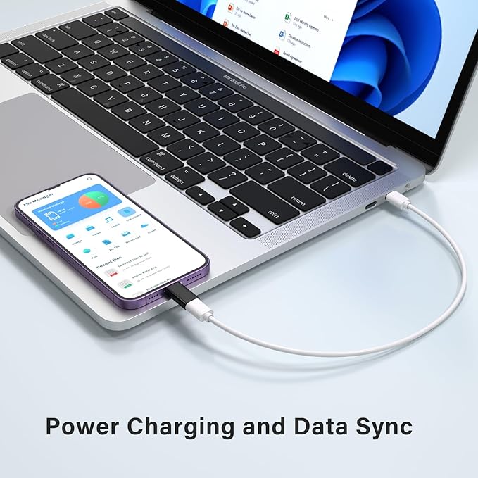 USB C Type C to Lightning Adapter （4 Pack） 1.8-2.2A 15W Fast Charging Support Data Sync,Lightning to USB Type C Cable Adapter for iPhone/iPad/for Airpods,with Anti-Lost Loop,Not for Audio/OTG (Black)
