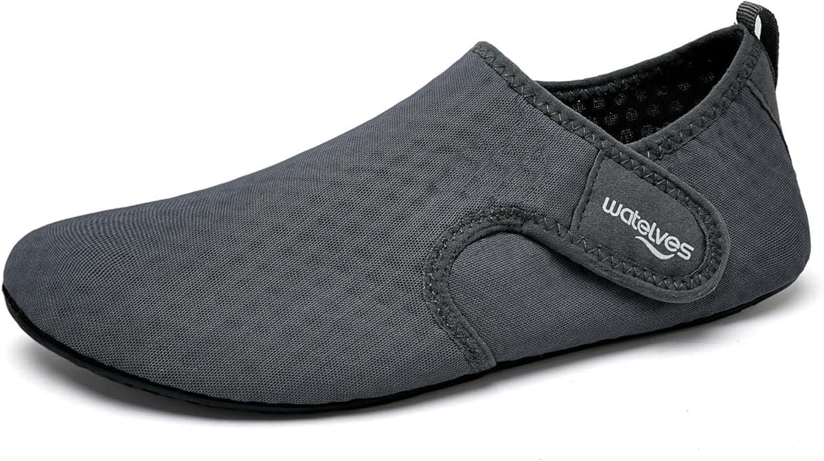 WateLves Water Shoes for Women Men Swim Beach Aqua Socks Quick Dry Barefoot House Slippers Travel Shoes with Adjustable Magic Tape for Pool Diving Boating Yoga Surf