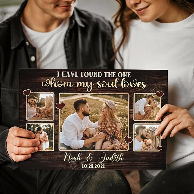 Dem Canvas Personalized Canvas Prints, Couple Romance & Wedding Gifts - Custom Canvas for Anniversary, Engagement & Valentine (18x12)