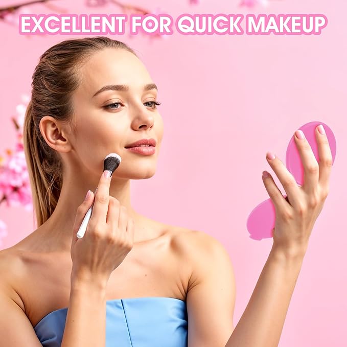 12 Pcs Mini Folding Mirror 2.4 in Pocket Travel Mirror Portable Round Compact Mirrors Vintage Small Makeup Mirrors for Purse Daily Use Party Favors Women Gifts