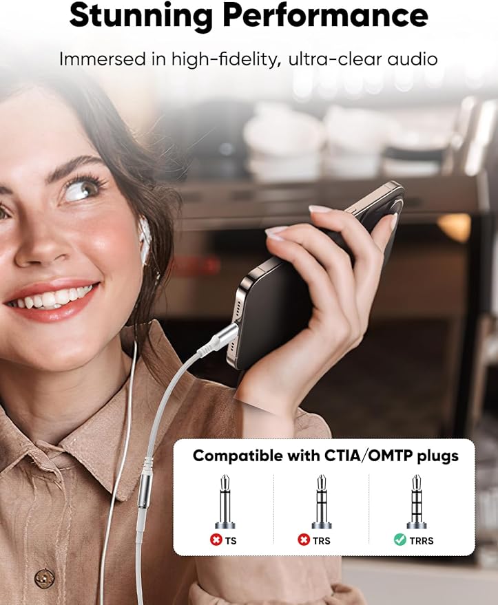 Highwings USB Type C to 3.5mm Female Headphone Jack Adapter, (3-Pack) USB C to Aux Audio Dongle Adapter Compatible with iPhone 16 Pro Max/15 Pro/15, Samsung Galaxy S24/S23/S22 Ultra, iPad Pro