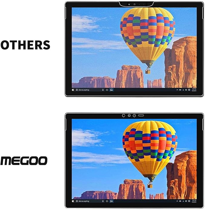 Megoo [2-Pack Screen Protector for Surface Pro 6, Friendly Touching/Easy Installation/High Sensitivity/HD Clear Tempered Glass, Compatible for Microsoft New Surface Pro 6 Pro 5/4 12.3 Inch