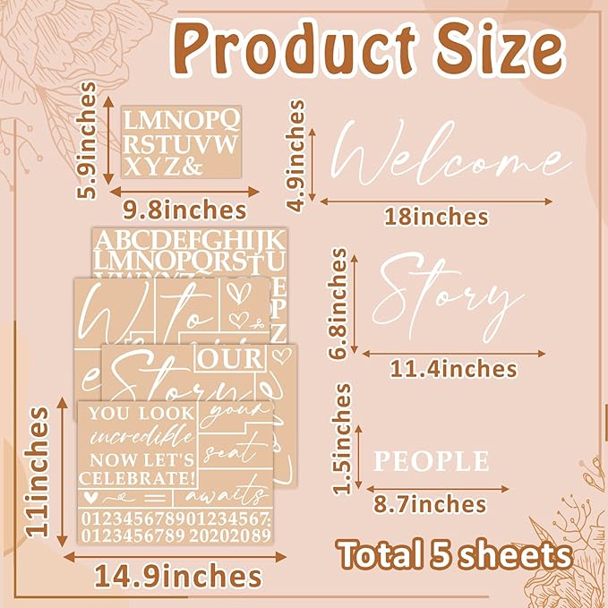 Personalized Wedding Sign Decals for Mirror Custom Welcome to Our Wedding Mirror Signs for Reception DIY Bride & Groom Names Date Vinyl Stickers Marriage Lettering Vinyl Decal for Party Entry Backdrop