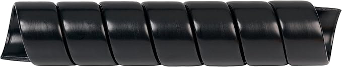Caplugs SPSS Series – Plastic Safeplast Safe-Spirals, Spiral Wrap Hose & Cable Protector, Black HD-PE, 1.25" OD x 100' L Hydraulic & Pneumatic Hoses, Construction, Manufacturing, Auto (032C100Bk)