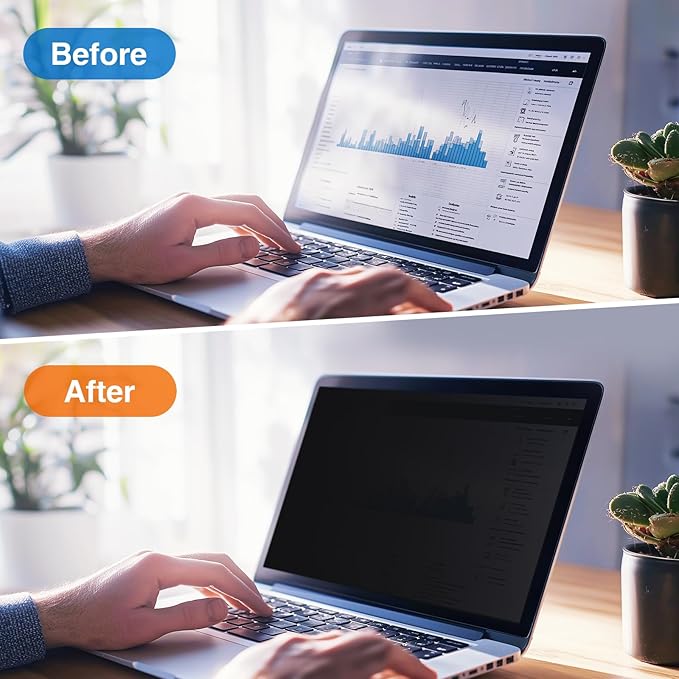 Gopupu Magnetic Privacy Screen Protector MacBook Pro 14 Inch 2021-2025 M1 M2 M3 M4 M5 Pro Max Anti-Blue Light Anti-Scratch Anti-Glare Eye Protection Removable Laptop Screen Filter Privacy Shield A3401
