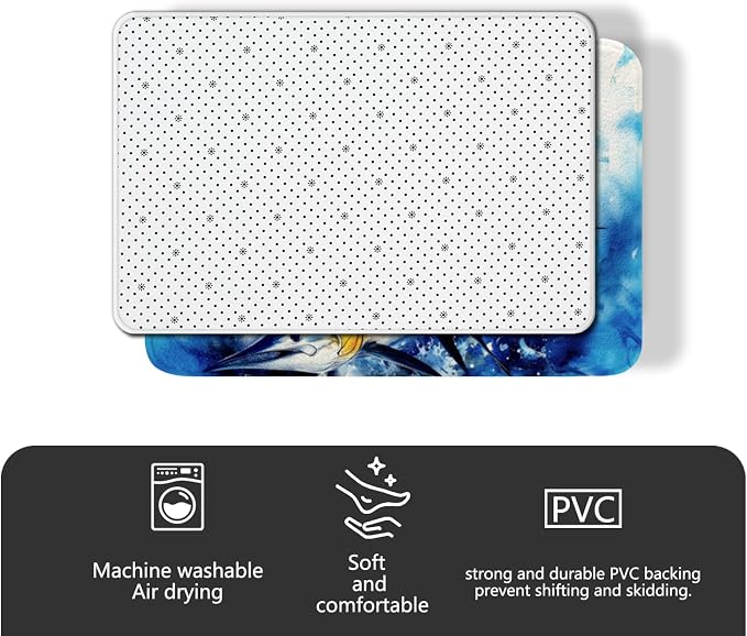 Feelyou Purple and Gray Black White Bath Rugs Modern Abstract Geometric Bathroom Rugs Kids Boys Girls Teens Stripe Line Pattern Decor Bath Mats for Bathroom 20"x32" Bathroom Accessories