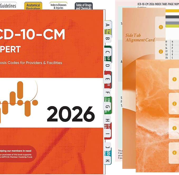 Index Tabs for ICD-10-CM 2026 Expert Codebook - Easy Navigation for Medical Coding Books (for AAPC Version)