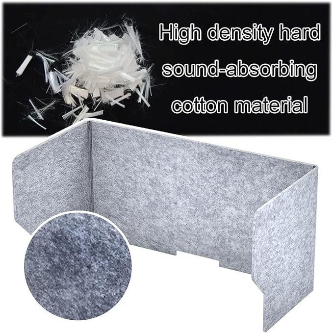 Acoustic Desk Divider with Soundproof Panels for Privacy and Concentration Portable Folding 3 Panel Partition Shield to Reduce Noise and Visual Distractions
