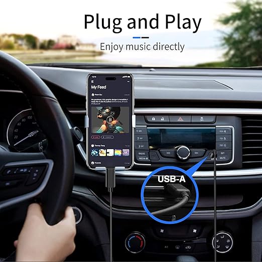 iPhone 15/16/17 Car Carplay Cable, USB A to USB C Cable for iPhone 17Air, 17E/16E, 15/16/17 Pro Max, Plus,iPad 10th Gen,iPad Pro 12.9/11, Air 5th/4th Gen,Mini 6th Gen Charger Cord,Car Charging Cable