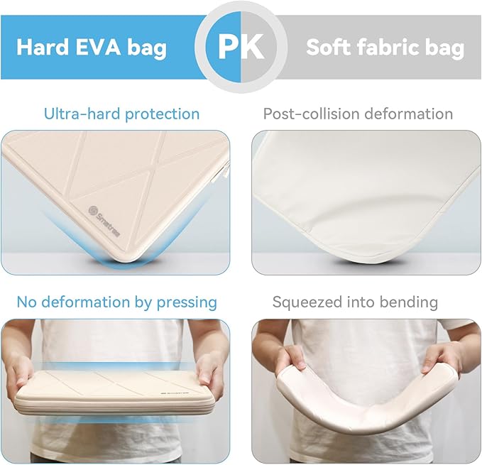 Smatree Hard EVA Protective Sleeve Case Compatible for 16 inch ASUS Vivobook Pro 16X OLED M7600, for 16 inch ASUS ExpertBook B5 Flip OLED B5602F/B5 OLED B5602, Anti-Shock Laptop Case, White (X8292W)