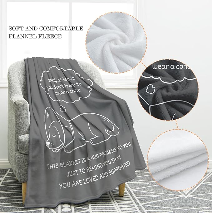 Jekeno Rehabilitation Consolation Blanket Gifts for Women Men Kids Girls Boys Mom Wife Friends Halloween Birthday Home Bedroom Living Room Decor Colorful Throw Blanket 50"x60"