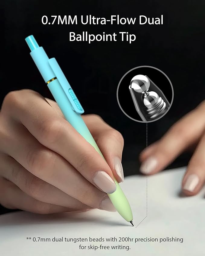 Hiacry 16 Pcs Gel Pens, 0.7mm Fine Point Smooth Writing Pens, Black Quick-Dry Long Lasting Fidge Pens for Journaling, Office, Note Taking, School Supplies, Nurse Aesthetic Pens（Gradient-Black Ink）