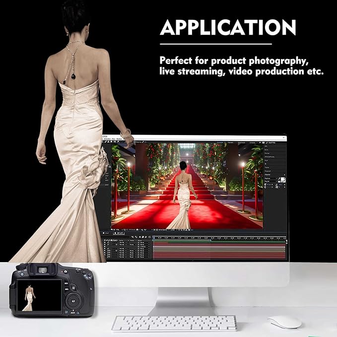 Black Photo Backdrop for Photoshoot, Black Photography Backdrop for Portraits, Fabric Background for Product Photography and Video Creation 10FTx10FT