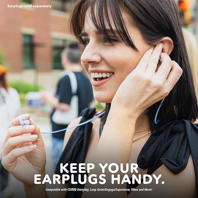 CURVD Earplug Lanyard, Soft Durable Flexible Premium Silicone Cord | Works with Most Earplugs w/Removable Tips Compatible with CURVD Everyday, Loop Quiet/Engage/Experience, Vibes and More - 26 Inches